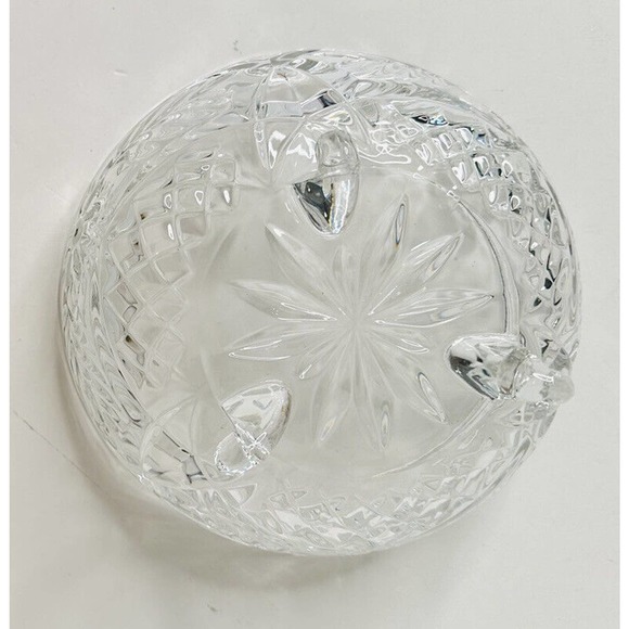 Vtg Footed Clear Crystal Glass 10" Pedestal Candy Bowl Dish with Steeple Lid - Picture 8 of 9